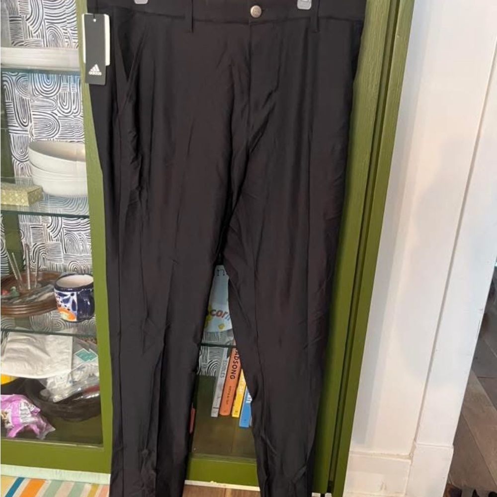 Adidas Men's Sleek Black Dress Pants